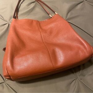 Coach Madison Tan Leather Shoulder Bag with Slouchy Design